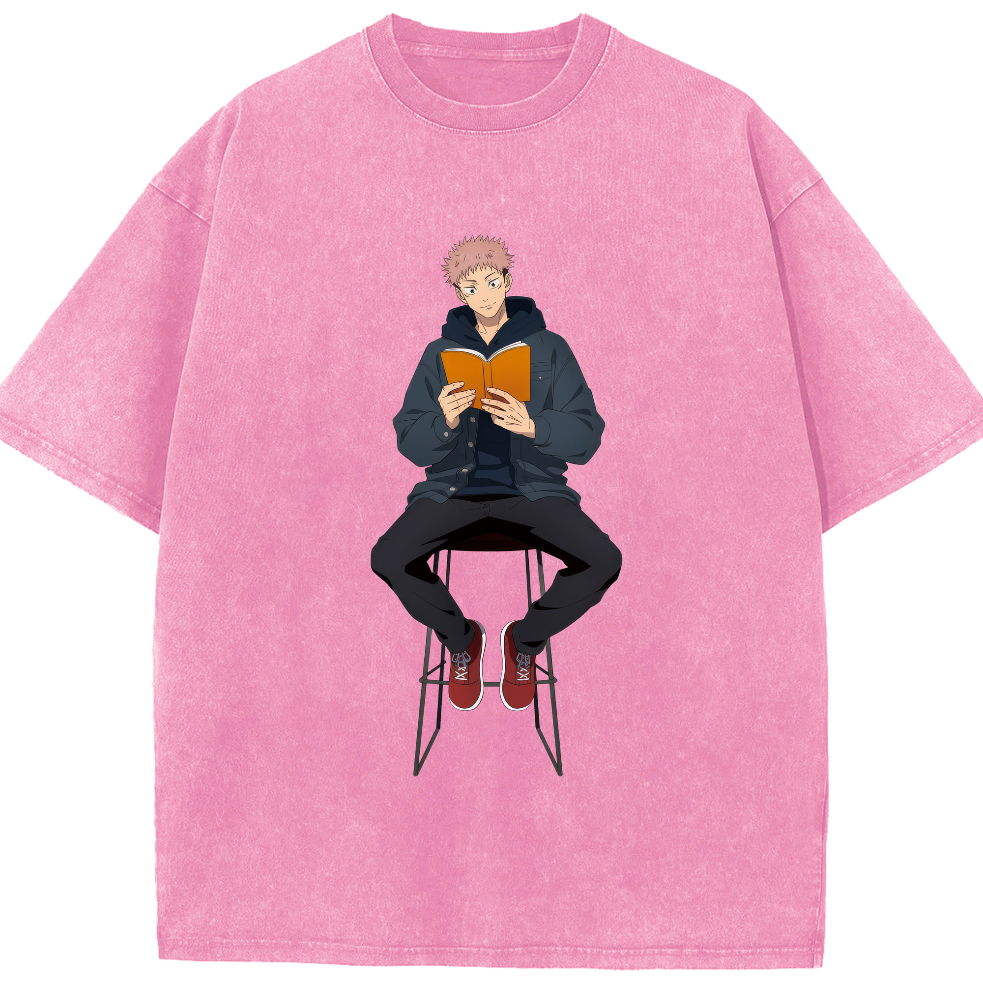 （画像用） 呪術廻戦 Jujutsu Kaisen 綿100% ヴィンテージ風 半袖Tシャツ（フロントプリント）